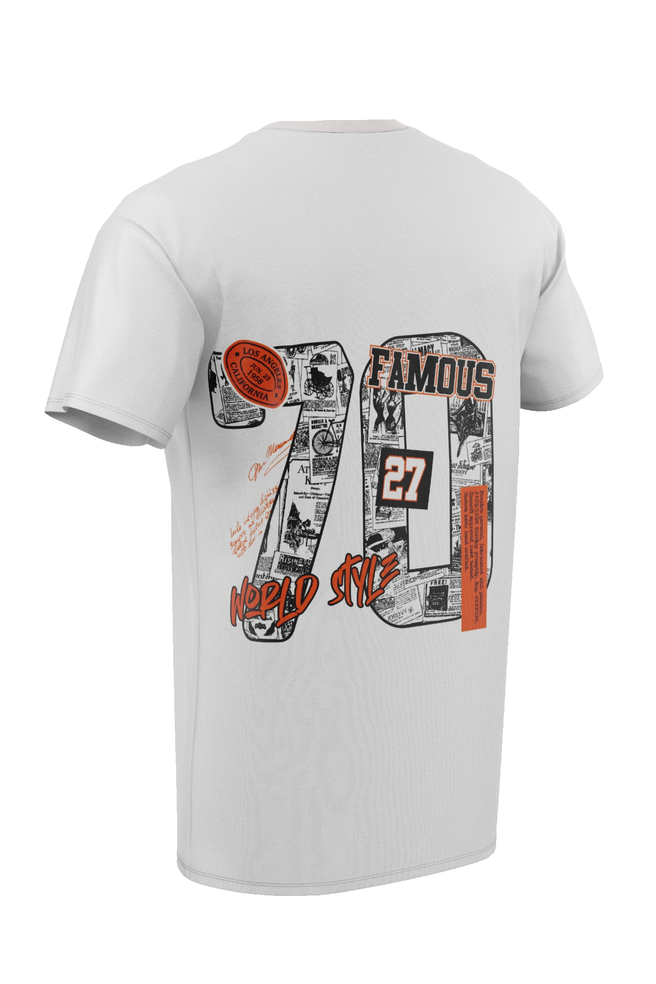 70 Famous Oversized White Unisex T-Shirt