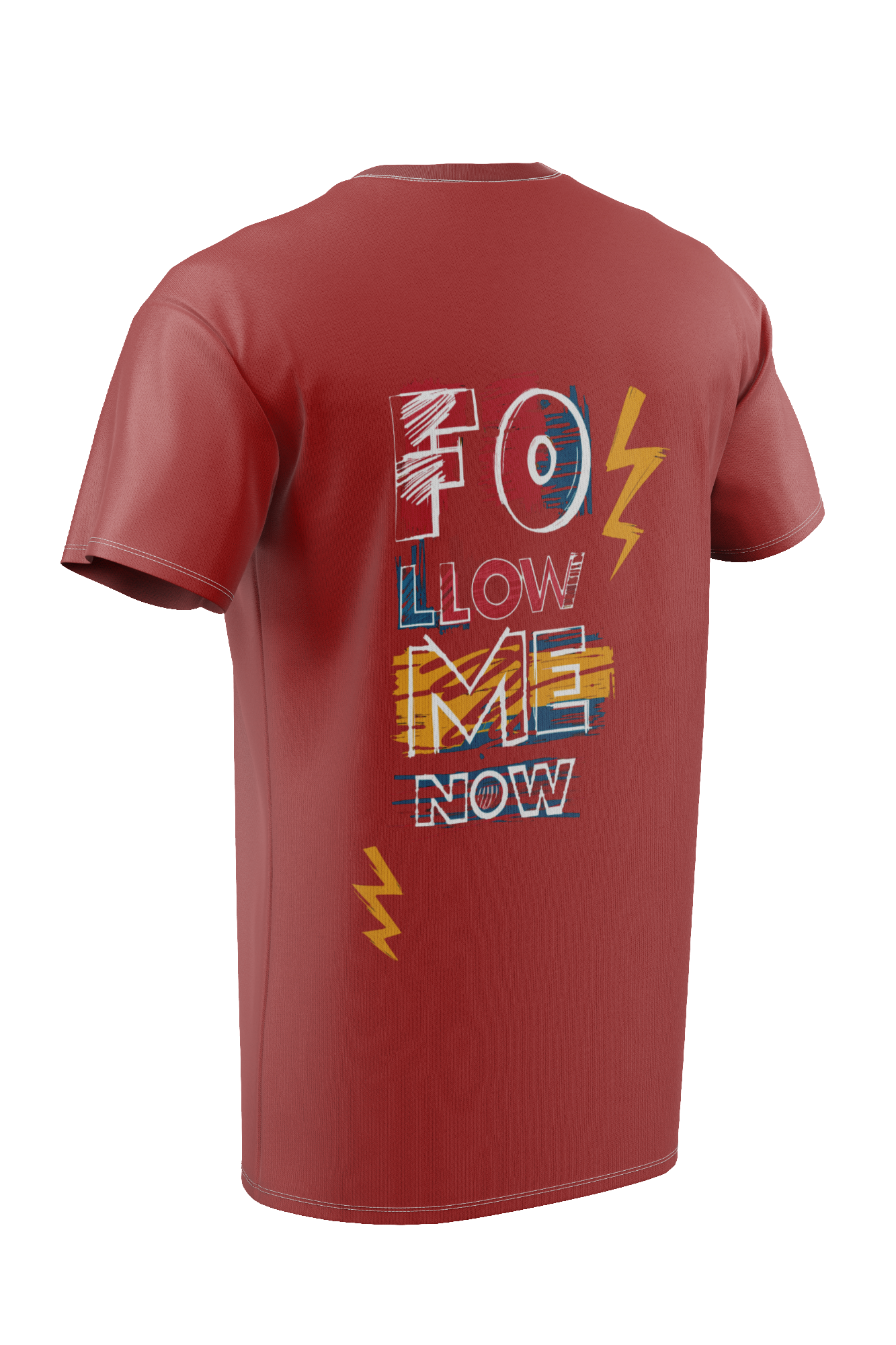 Follow Me Now Graphic T-Shirt – Bold Maroon (Unisex)