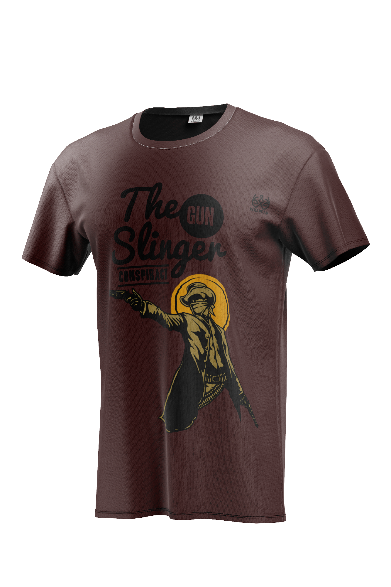 Gun Slinger Dark Brown Men Oversized T-Shirt