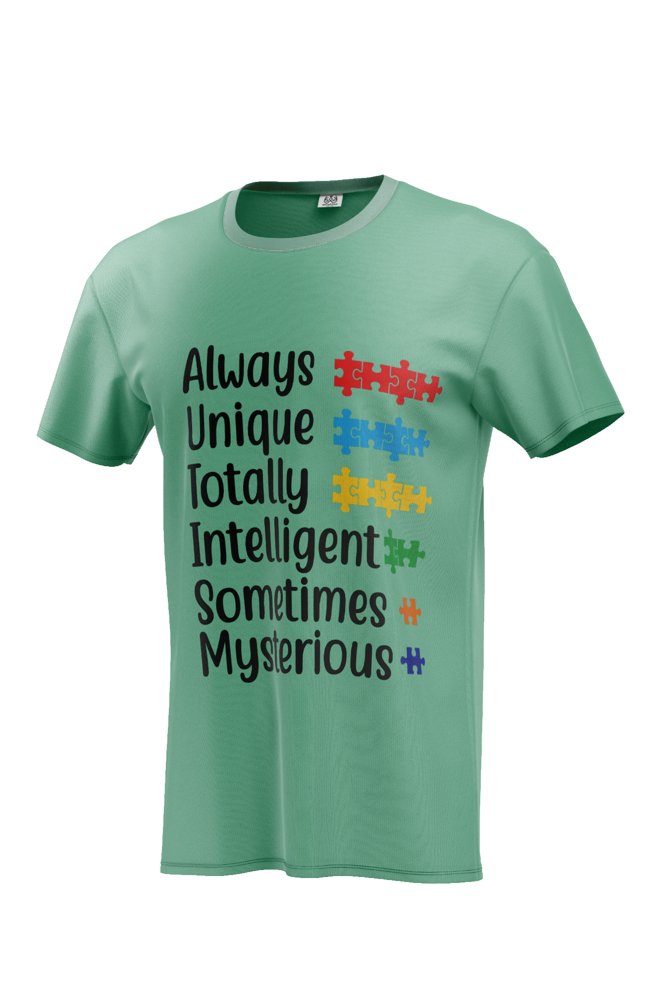 Unique Puzzle Oversized Light Green Unisex T-Shirt