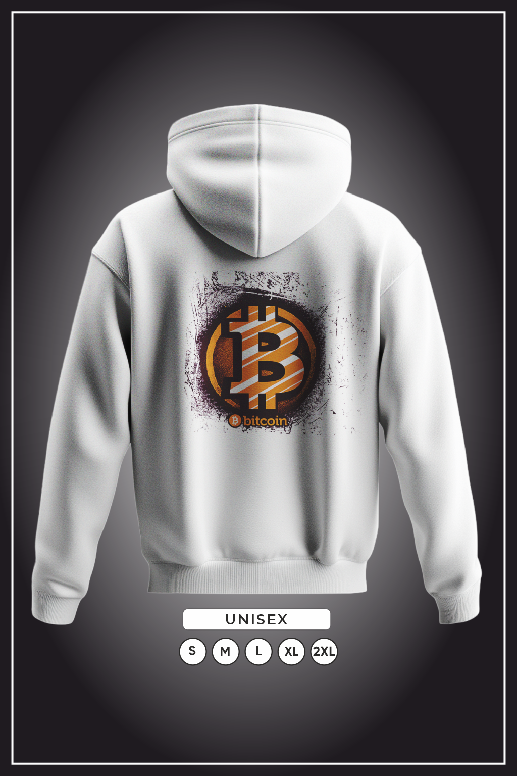 Bitcoin Grunge Graphic Hoodie - Image 5