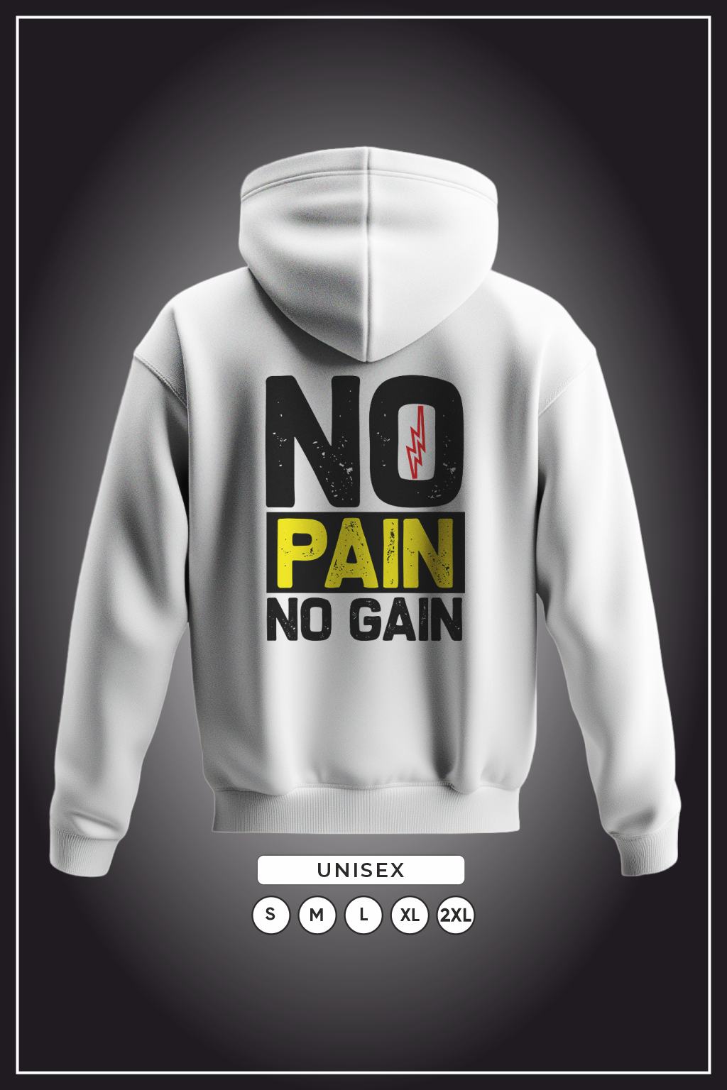 No Pain No Gain Graphic Hoodie